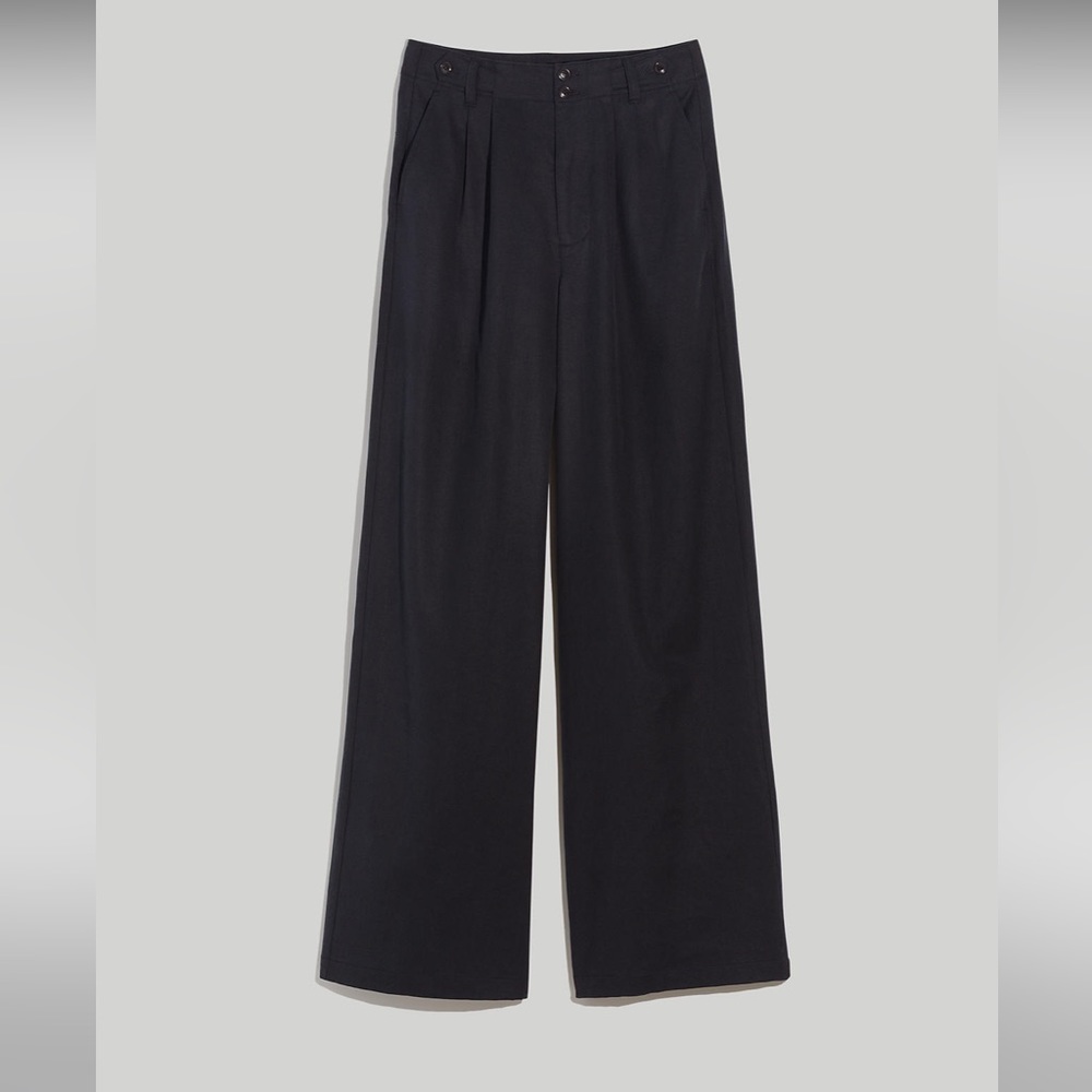 NWOT Madewell Harlow Wide Leg Pants — Black